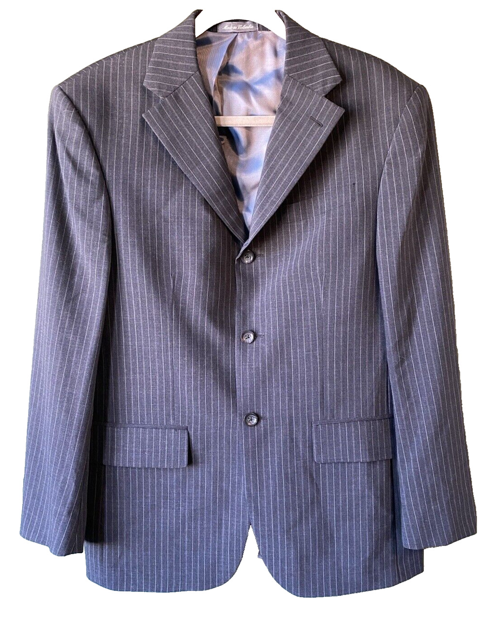 Oscar De La Renta Blazer Mens 38R 100% Wool Gray Office Career Party Sportscoat